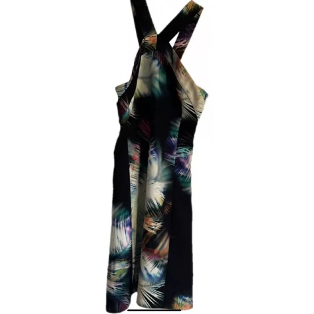 New Tags Sandro Paris feather print digital dress sz 3 Lg $340